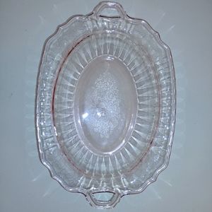 Vintage Pink Mayfair Pattern Depression Glass Bowl